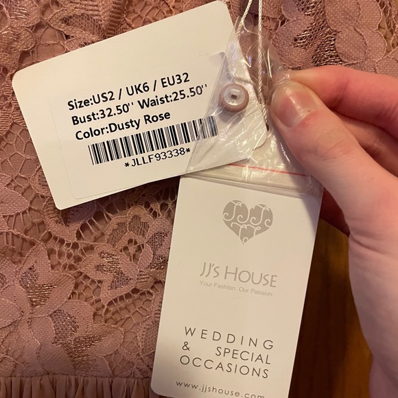 JJ’s House Dusty Rose Long dress - Size 2 - Picture 3 of 5